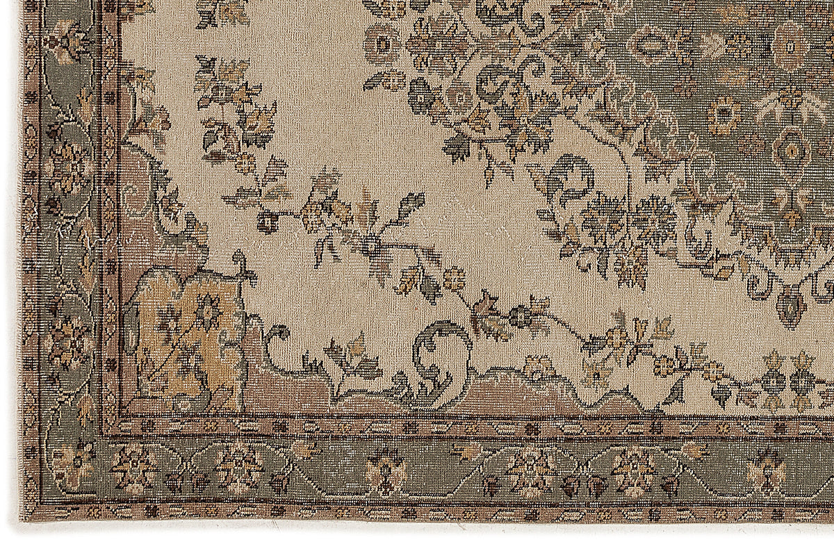 Naturel Over Dyed Vintage Rug 5'8'' x 8'11'' ft 172 x 273 cm