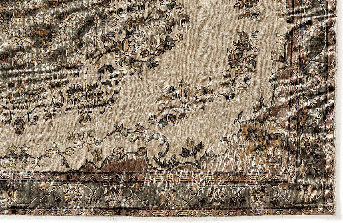 Naturel Over Dyed Vintage Rug 5'8'' x 8'11'' ft 172 x 273 cm