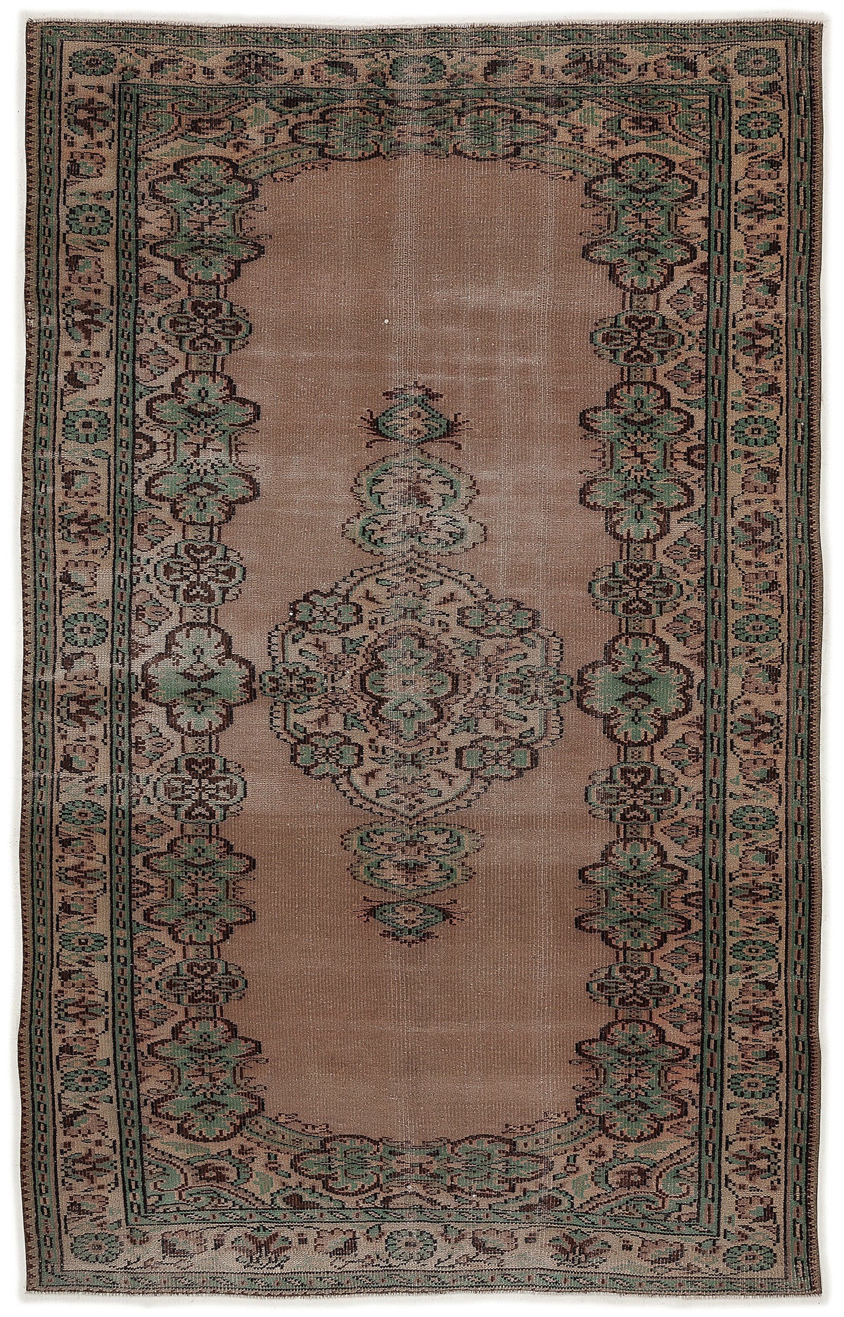 Naturel Over Dyed Vintage Rug 5&#39;9&#39;&#39; x 9&#39;2&#39;&#39; ft 175 x 280 cm