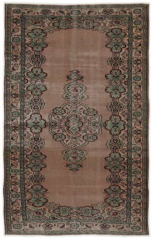 Naturel Over Dyed Vintage Rug 5'9'' x 9'2'' ft 175 x 280 cm