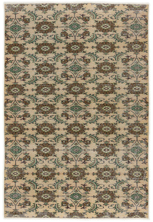 Retro Over Dyed Vintage Rug 5'6'' x 8'2'' ft 167 x 248 cm