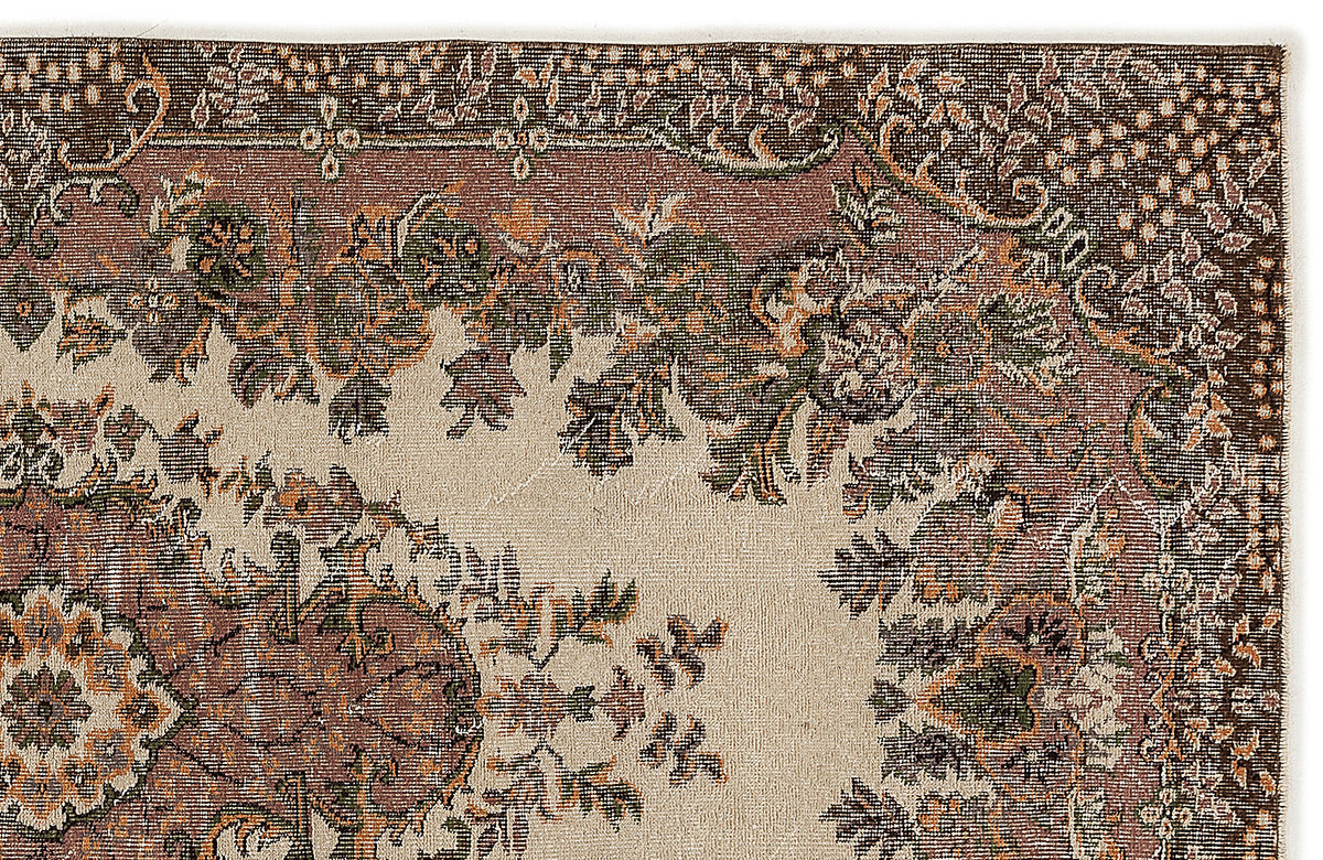 Naturel Over Dyed Vintage Rug 4&#39;9&#39;&#39; x 9&#39;2&#39;&#39; ft 145 x 279 cm