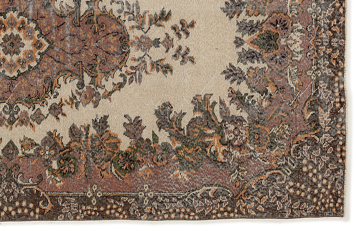 Naturel Over Dyed Vintage Rug 4&#39;9&#39;&#39; x 9&#39;2&#39;&#39; ft 145 x 279 cm
