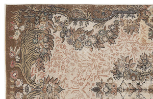 Naturel Over Dyed Vintage Rug 5'11'' x 8'8'' ft 180 x 265 cm