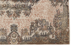 Naturel Over Dyed Vintage Rug 5'11'' x 8'8'' ft 180 x 265 cm