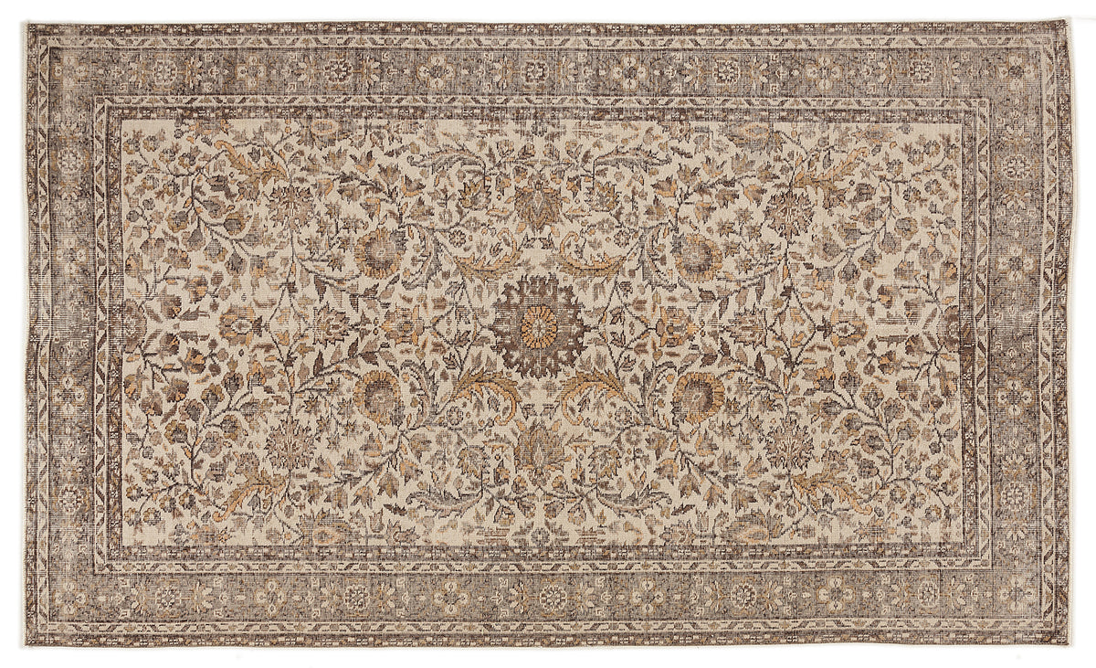 Naturel Over Dyed Vintage Rug 5&#39;10&#39;&#39; x 9&#39;10&#39;&#39; ft 178 x 300 cm