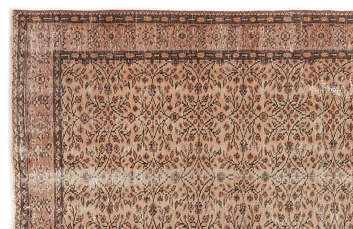 Naturel Over Dyed Vintage Rug 4&#39;8&#39;&#39; x 8&#39;2&#39;&#39; ft 142 x 250 cm