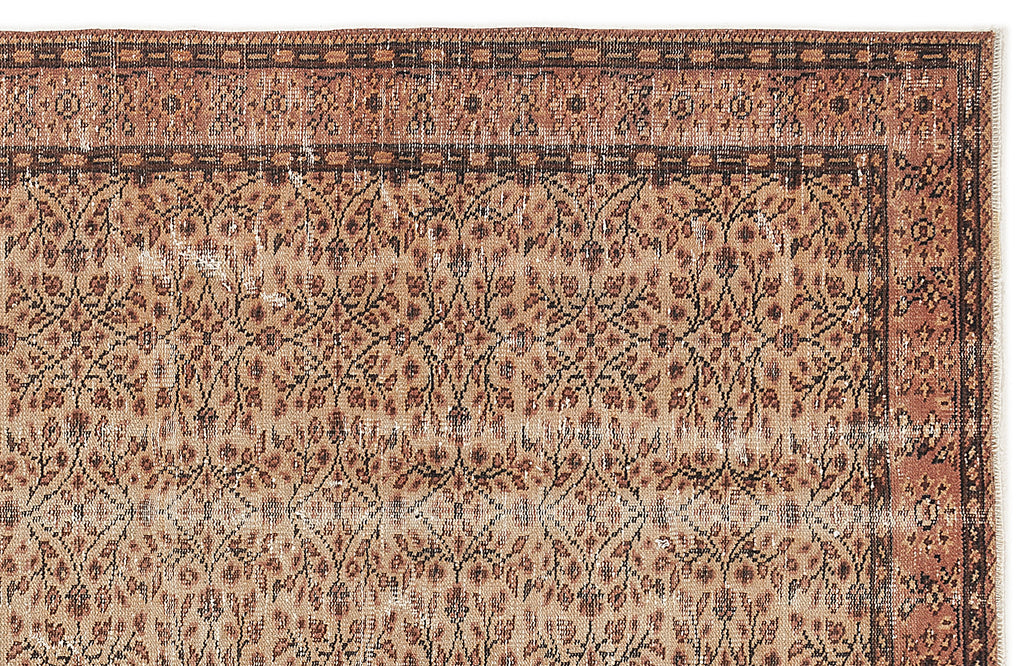 Naturel Over Dyed Vintage Rug 4'8'' x 8'2'' ft 142 x 250 cm