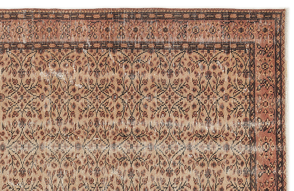 Naturel Over Dyed Vintage Rug 4&#39;8&#39;&#39; x 8&#39;2&#39;&#39; ft 142 x 250 cm