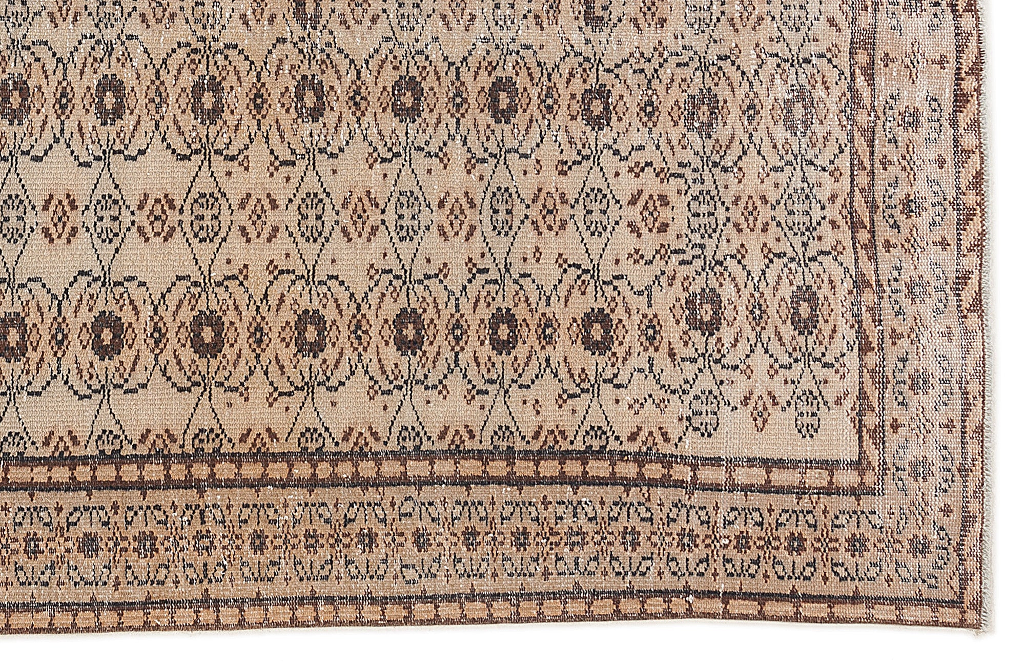 Naturel Over Dyed Vintage Rug 5'7'' x 8'12'' ft 171 x 274 cm
