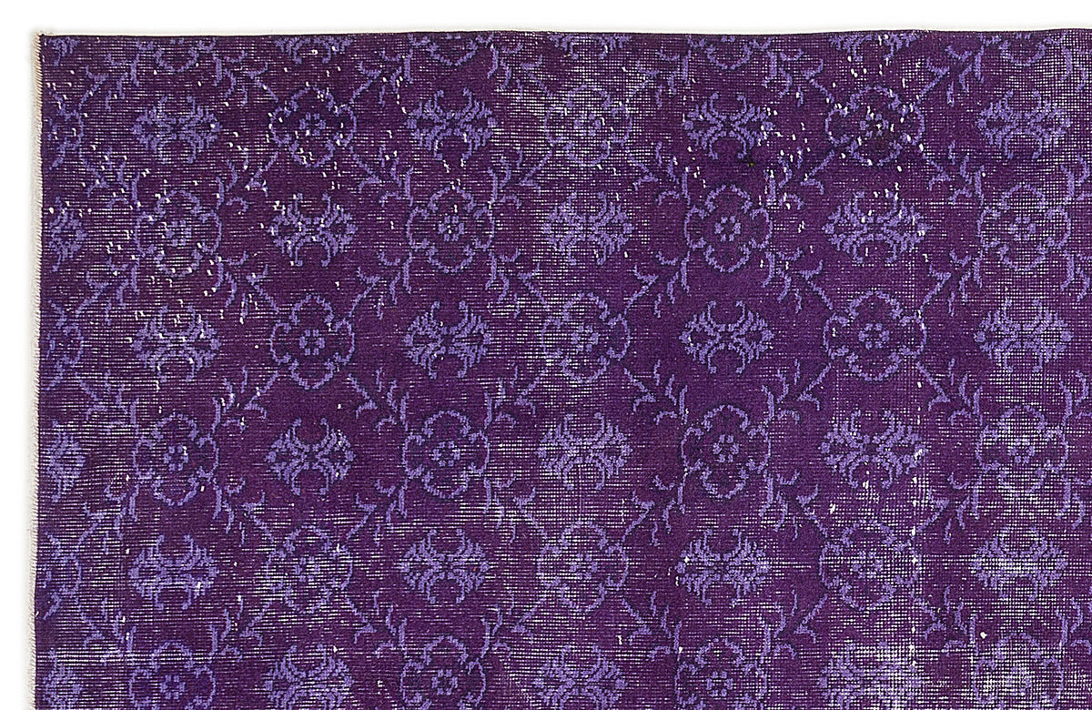 Purple Over Dyed Vintage Rug 6&#39;1&#39;&#39; x 9&#39;1&#39;&#39; ft 185 x 276 cm