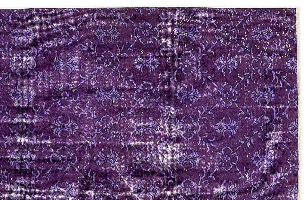 Purple Over Dyed Vintage Rug 6'1'' x 9'1'' ft 185 x 276 cm