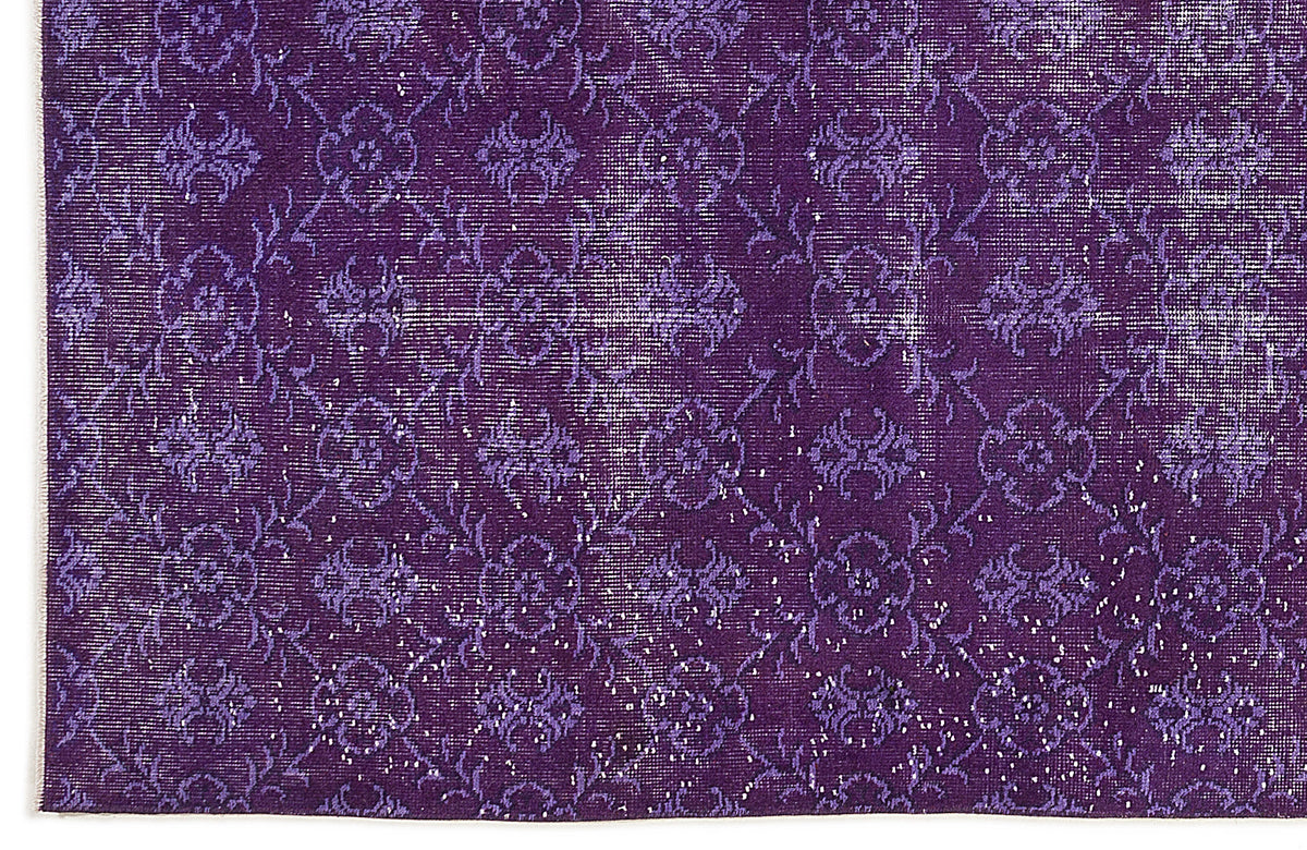 Purple Over Dyed Vintage Rug 6&#39;1&#39;&#39; x 9&#39;1&#39;&#39; ft 185 x 276 cm