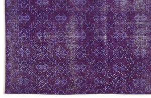 Purple Over Dyed Vintage Rug 6'1'' x 9'1'' ft 185 x 276 cm