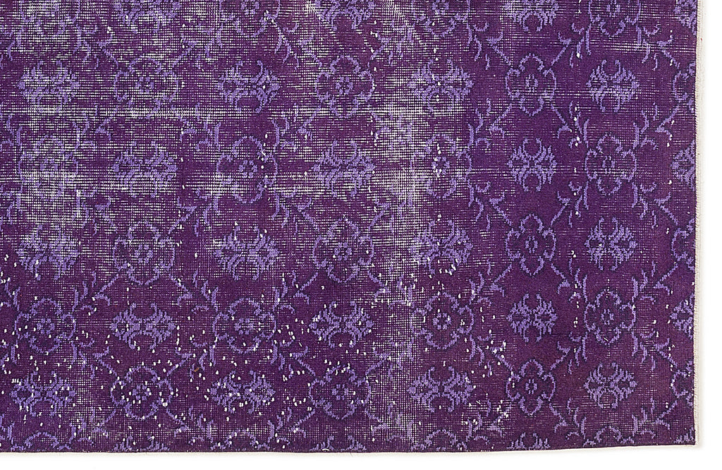 Purple Over Dyed Vintage Rug 6'1'' x 9'1'' ft 185 x 276 cm