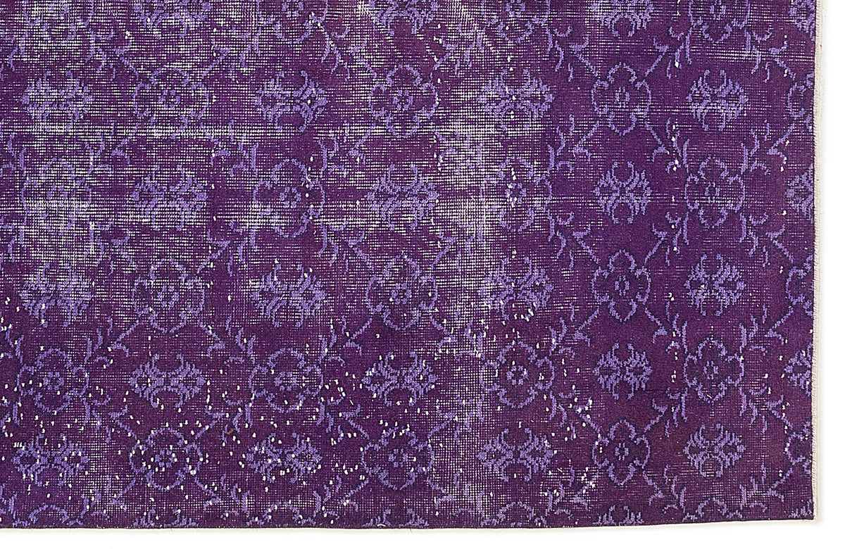 Purple Over Dyed Vintage Rug 6&#39;1&#39;&#39; x 9&#39;1&#39;&#39; ft 185 x 276 cm