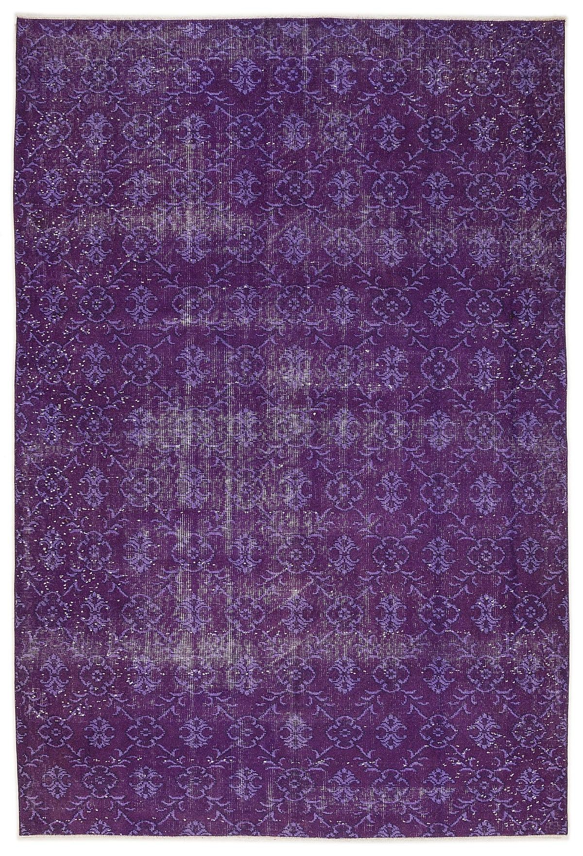 Purple Over Dyed Vintage Rug 6&#39;1&#39;&#39; x 9&#39;1&#39;&#39; ft 185 x 276 cm
