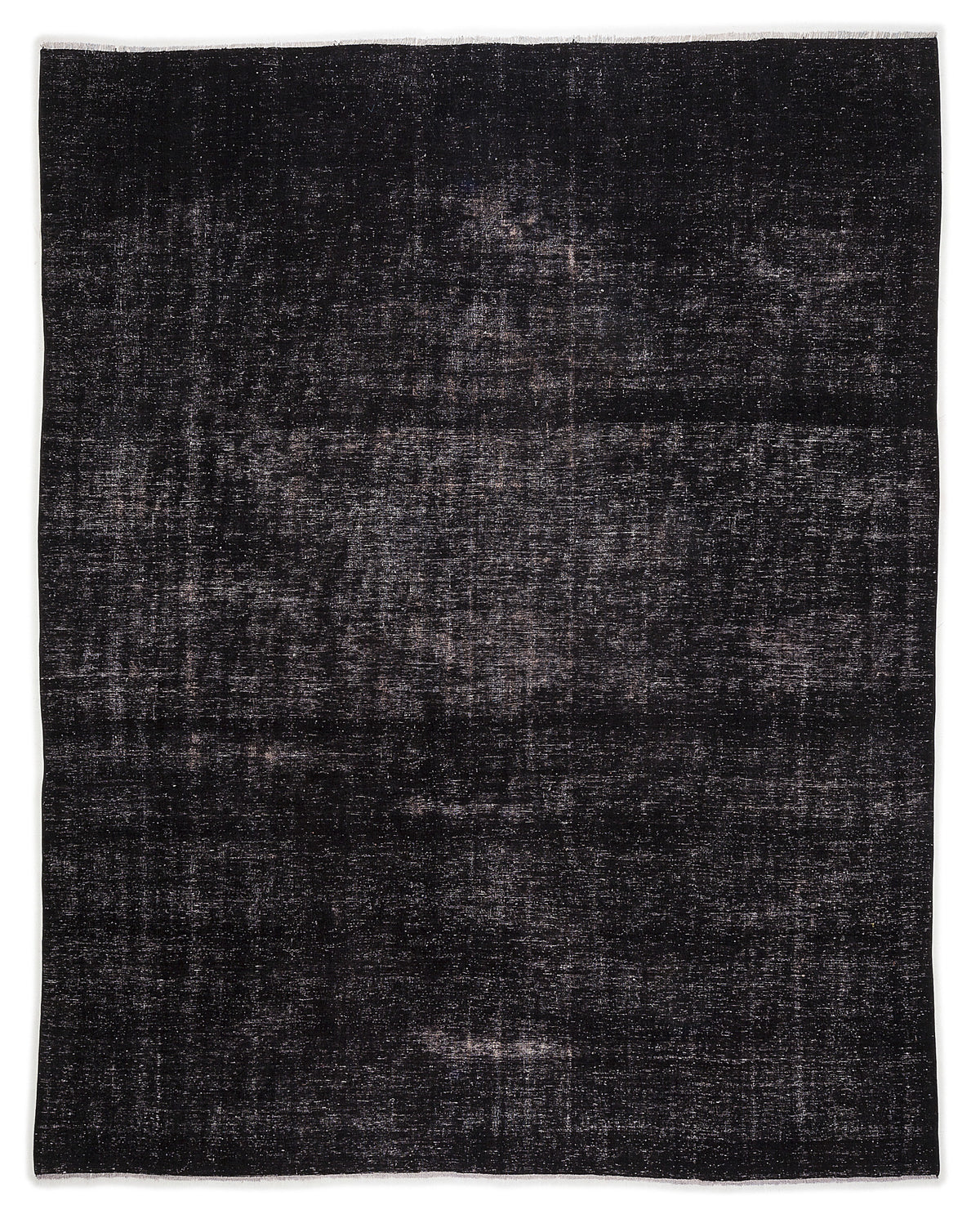Black Over Dyed Vintage XLarge Rug 9&#39;1&#39;&#39; x 11&#39;4&#39;&#39; ft 276 x 345 cm