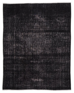 Black Over Dyed Vintage XLarge Rug 9'1'' x 11'4'' ft 276 x 345 cm