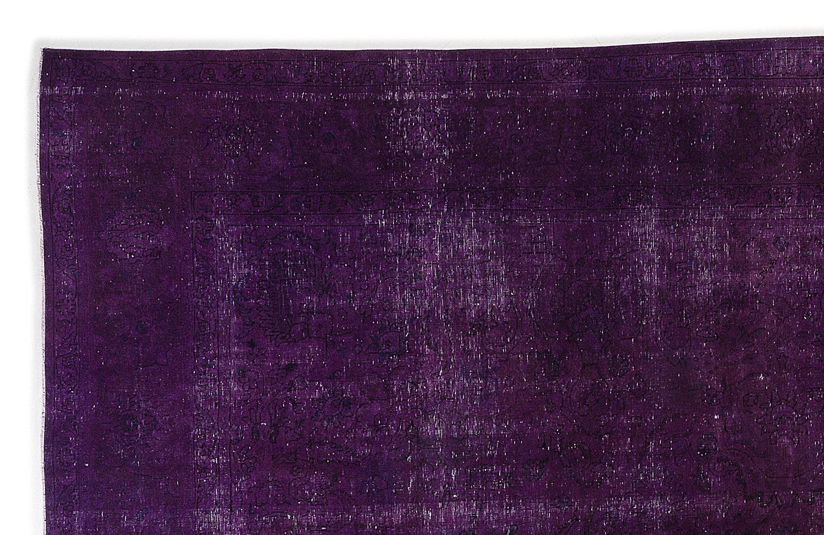 Purple Over Dyed Vintage XLarge Rug 9&#39;4&#39;&#39; x 12&#39;11&#39;&#39; ft 285 x 393 cm