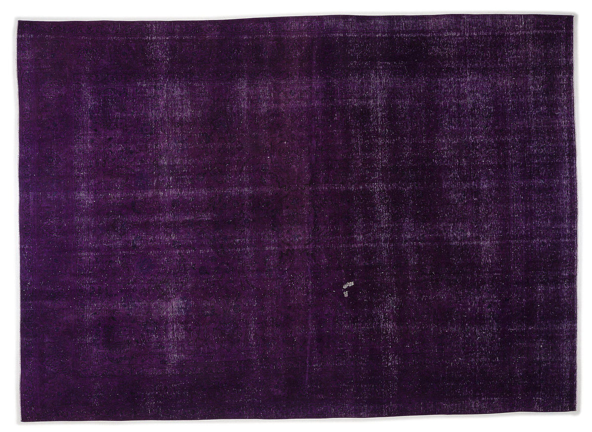 Purple Over Dyed Vintage XLarge Rug 9&#39;4&#39;&#39; x 12&#39;11&#39;&#39; ft 285 x 393 cm