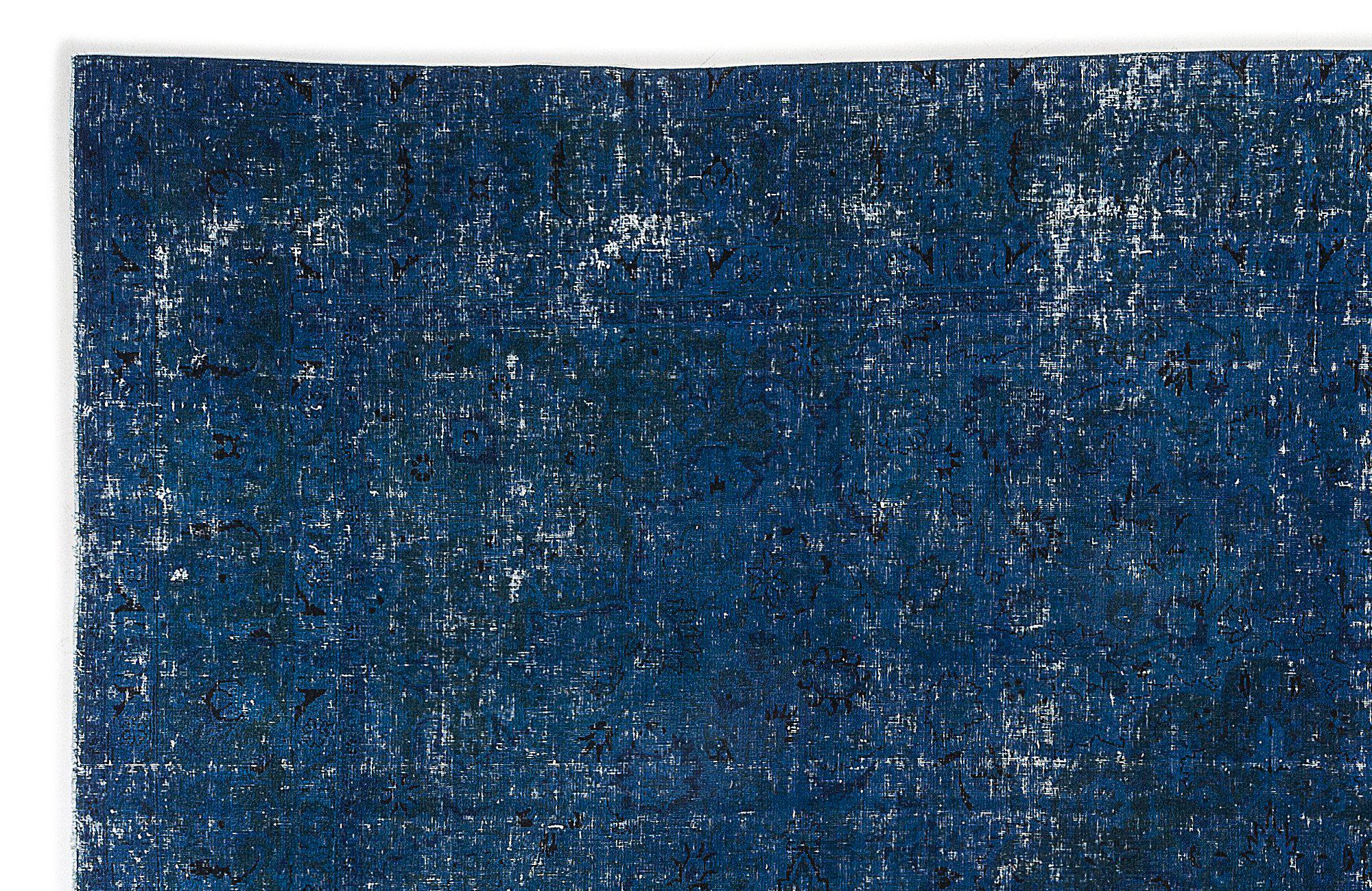 Turquoise  Over Dyed Vintage XLarge Rug 9'7'' x 12'7'' ft 293 x 383 cm
