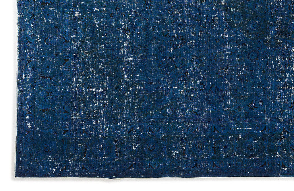 Turquoise  Over Dyed Vintage XLarge Rug 9'7'' x 12'7'' ft 293 x 383 cm