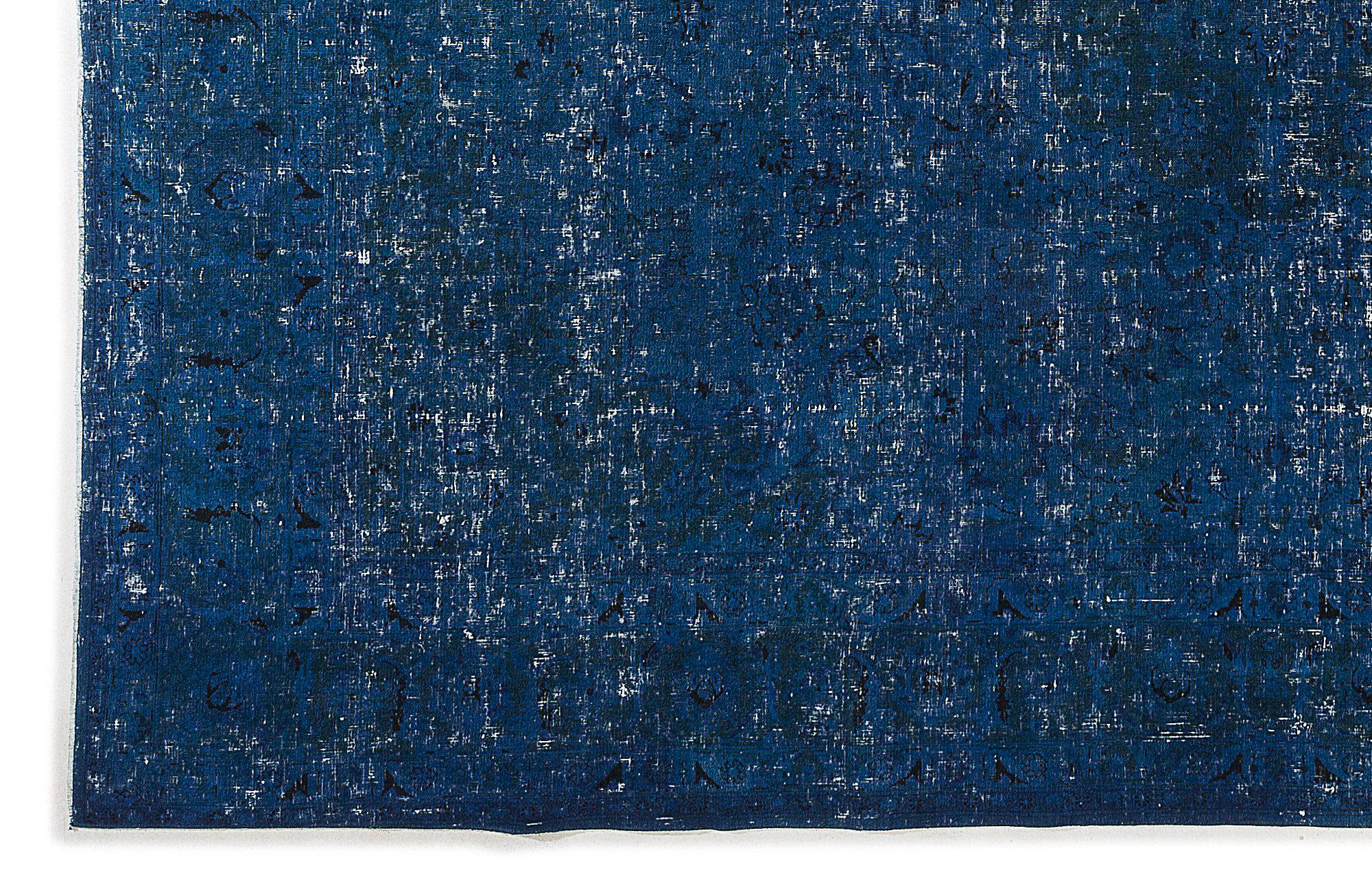Turquoise  Over Dyed Vintage XLarge Rug 9'7'' x 12'7'' ft 293 x 383 cm