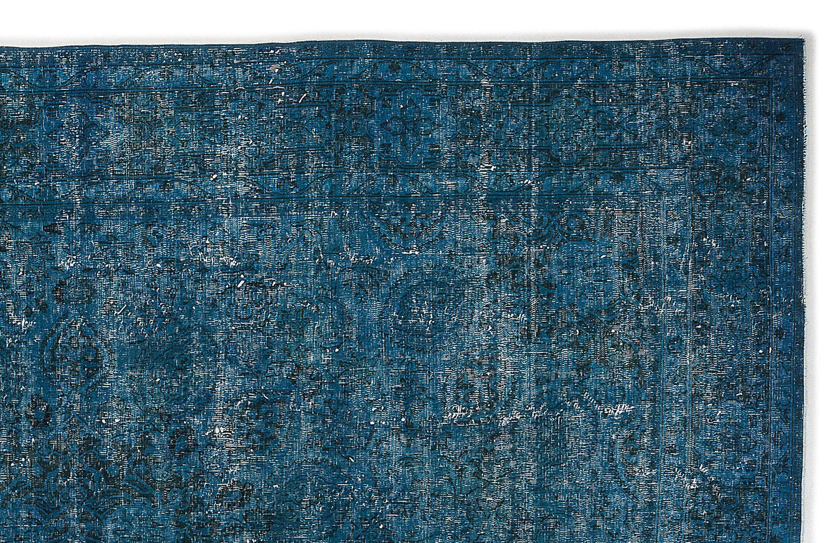 Turquoise  Over Dyed Vintage XLarge Rug 9&#39;6&#39;&#39; x 12&#39;3&#39;&#39; ft 290 x 374 cm