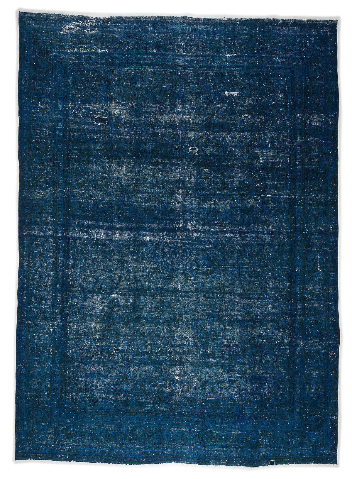 Turquoise  Over Dyed Vintage XLarge Rug 9&#39;3&#39;&#39; x 13&#39;1&#39;&#39; ft 282 x 400 cm