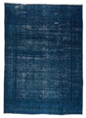 Turquoise  Over Dyed Vintage XLarge Rug 9'3'' x 13'1'' ft 282 x 400 cm