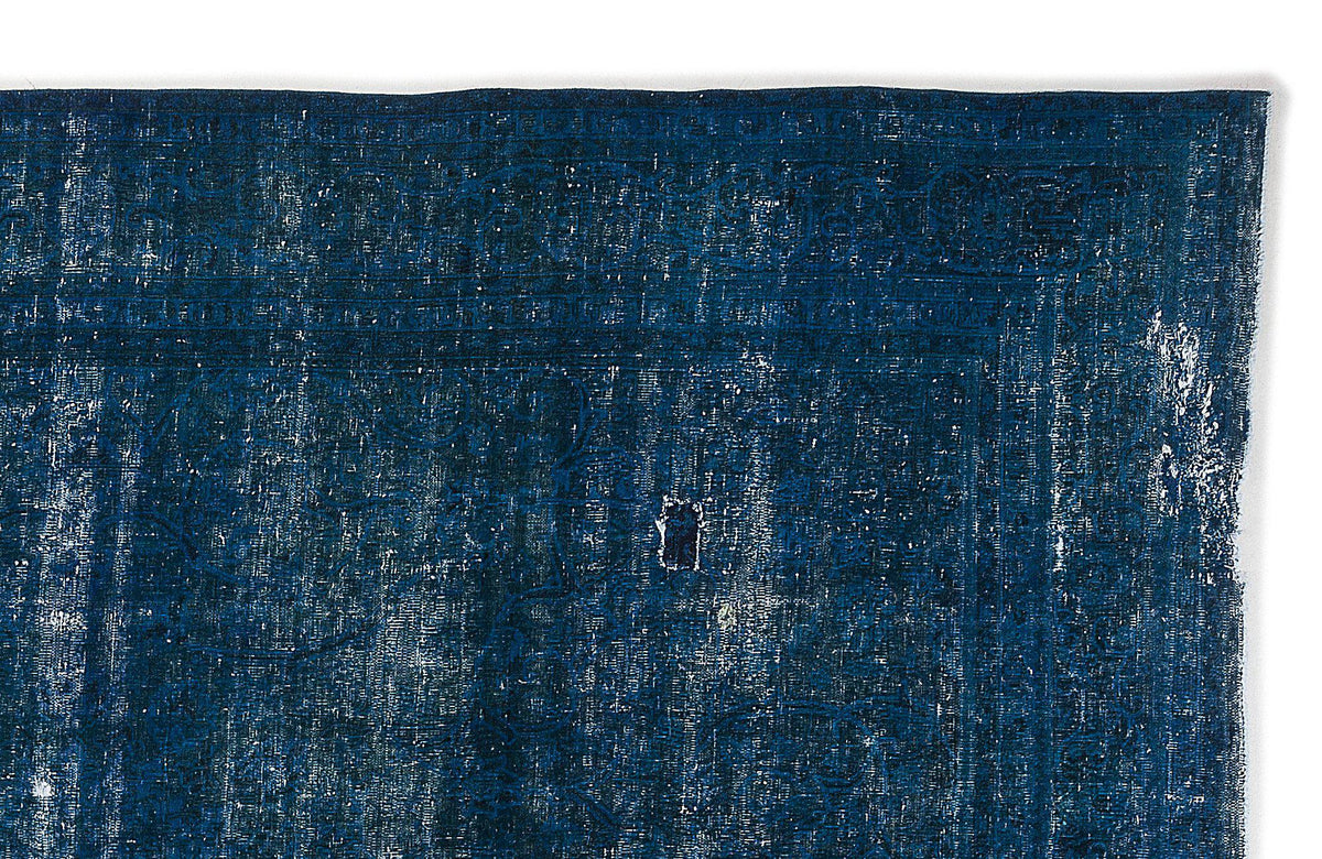 Turquoise  Over Dyed Vintage XLarge Rug 9&#39;3&#39;&#39; x 13&#39;1&#39;&#39; ft 282 x 400 cm
