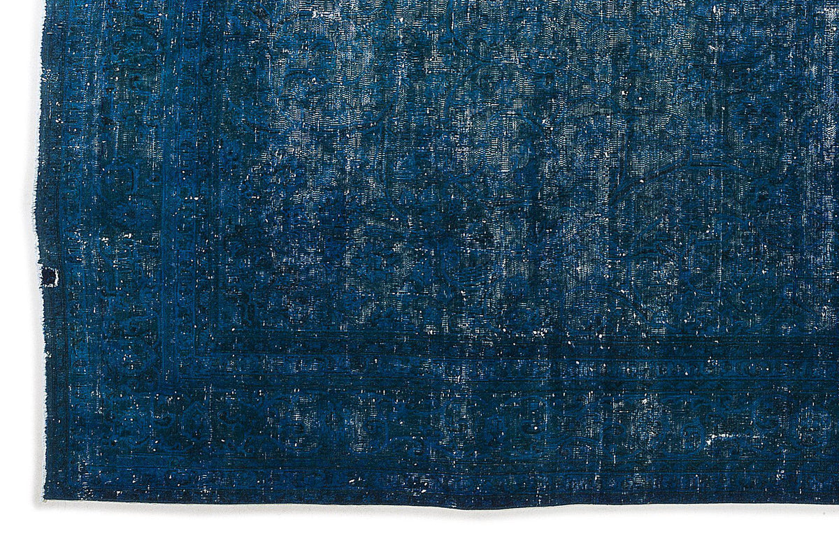 Turquoise  Over Dyed Vintage XLarge Rug 9&#39;3&#39;&#39; x 13&#39;1&#39;&#39; ft 282 x 400 cm