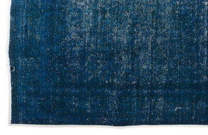 Turquoise  Over Dyed Vintage XLarge Rug 9'3'' x 13'1'' ft 282 x 400 cm