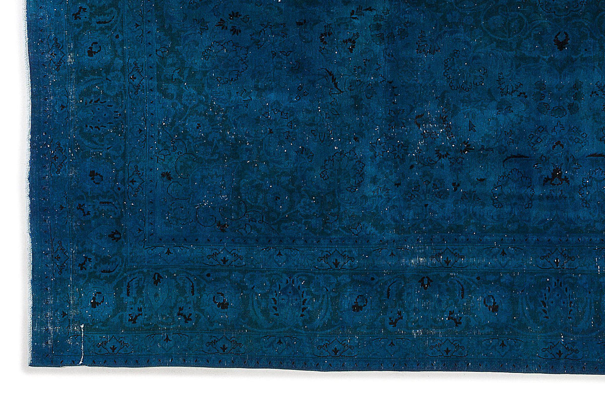 Turquoise  Over Dyed Vintage XLarge Rug 9&#39;3&#39;&#39; x 12&#39;6&#39;&#39; ft 282 x 381 cm