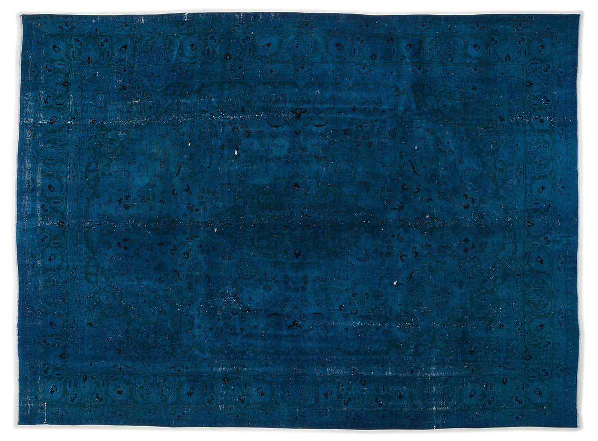 Turquoise  Over Dyed Vintage XLarge Rug 9&#39;3&#39;&#39; x 12&#39;6&#39;&#39; ft 282 x 381 cm