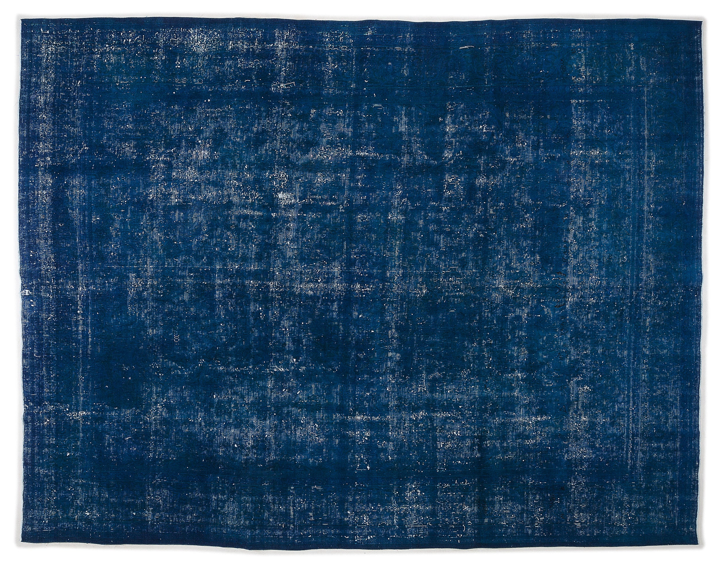 Turquoise  Over Dyed Vintage XLarge Rug 9'5'' x 12'2'' ft 287 x 370 cm