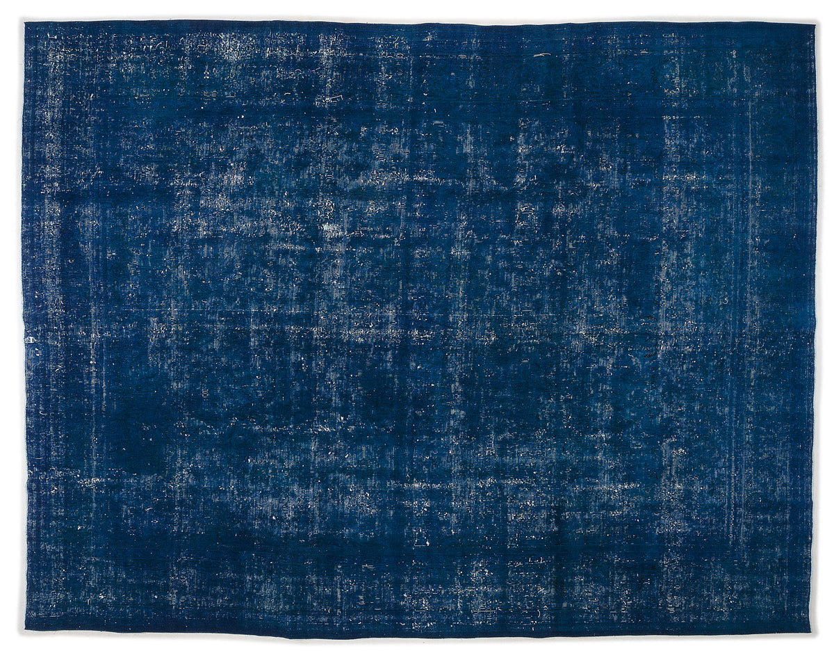 Turquoise  Over Dyed Vintage XLarge Rug 9&#39;5&#39;&#39; x 12&#39;2&#39;&#39; ft 287 x 370 cm