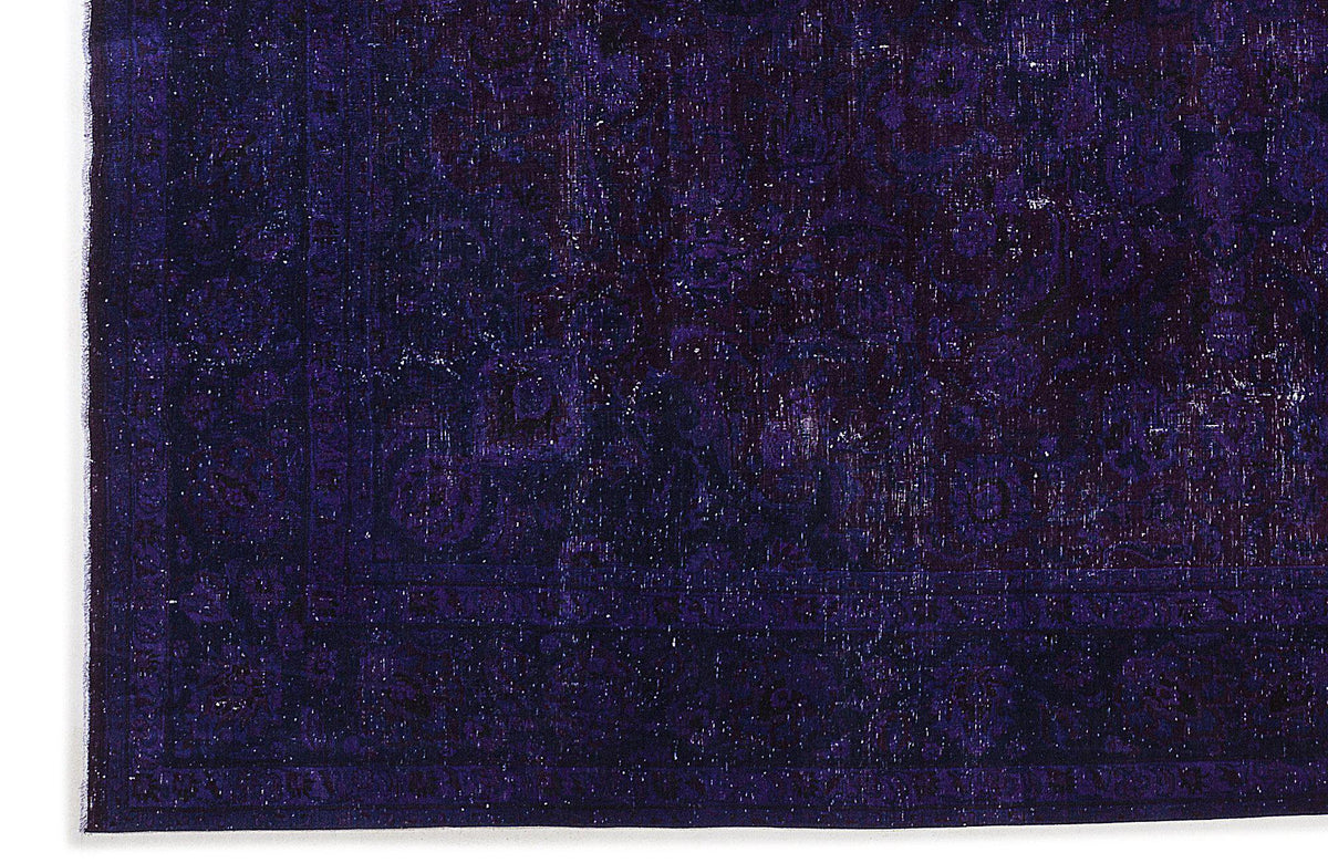 Purple Over Dyed Vintage XLarge Rug 9&#39;7&#39;&#39; x 12&#39;6&#39;&#39; ft 293 x 382 cm