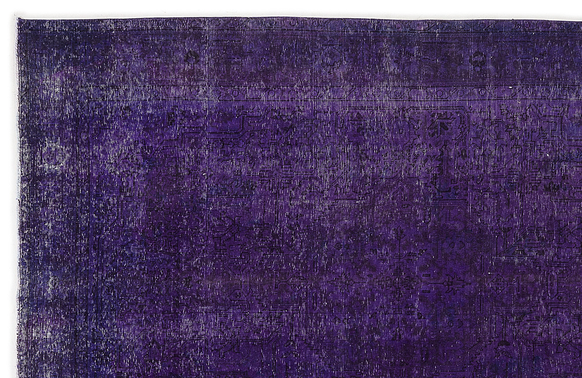 Purple Over Dyed Vintage Rug 6'4'' x 9'3'' ft 194 x 283 cm