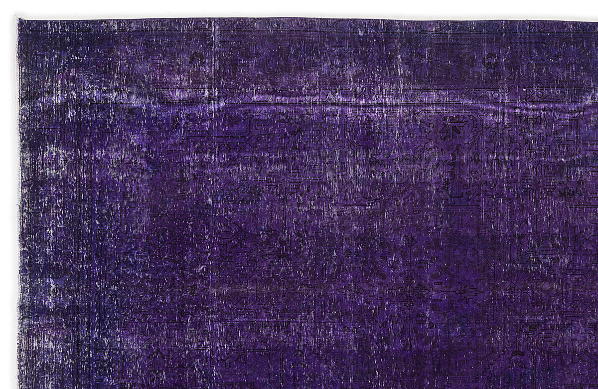 Purple Over Dyed Vintage Rug 6&#39;4&#39;&#39; x 9&#39;3&#39;&#39; ft 194 x 283 cm