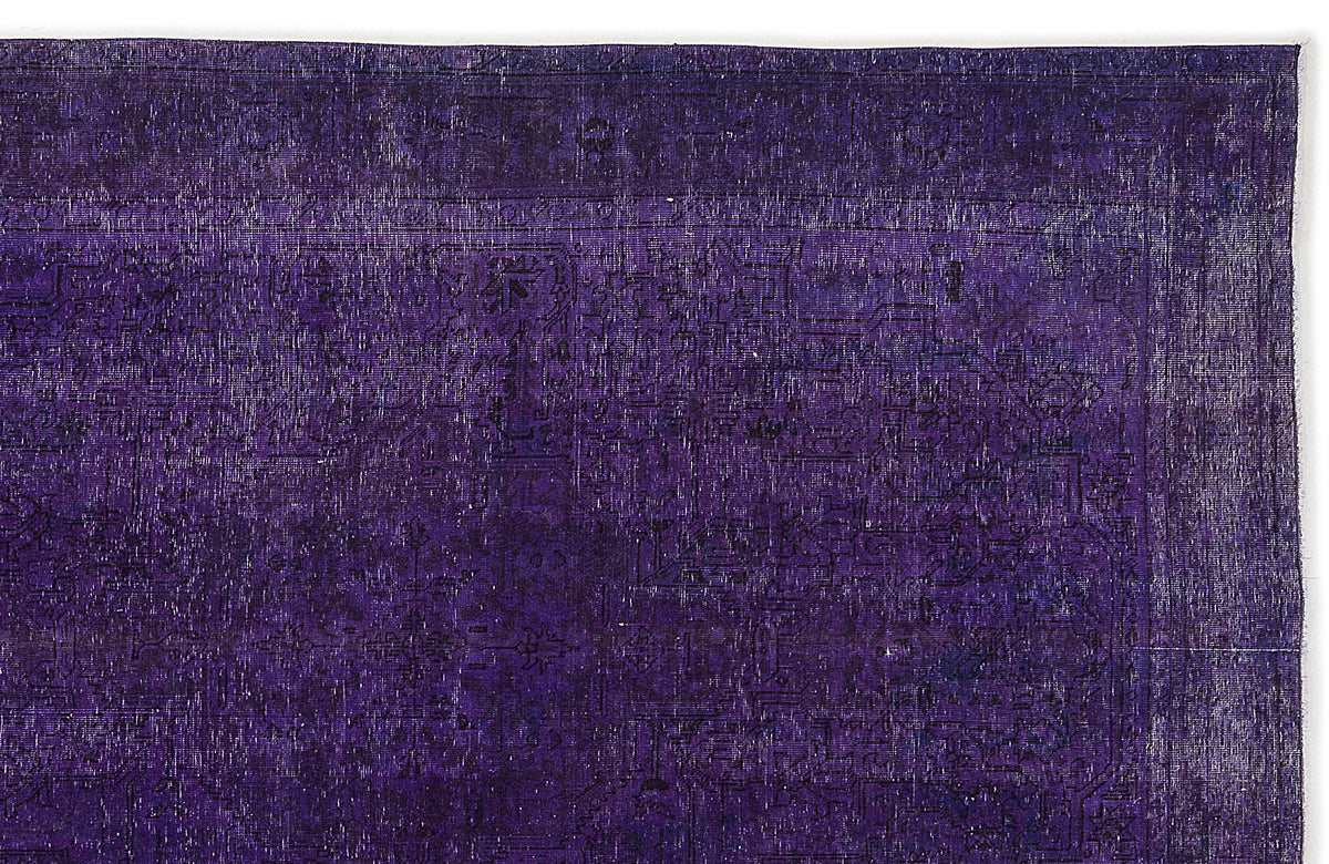 Purple Over Dyed Vintage Rug 6&#39;4&#39;&#39; x 9&#39;3&#39;&#39; ft 194 x 283 cm