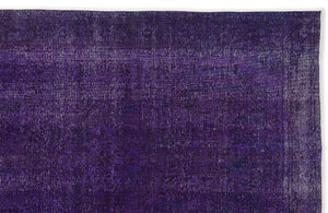 Purple Over Dyed Vintage Rug 6'4'' x 9'3'' ft 194 x 283 cm