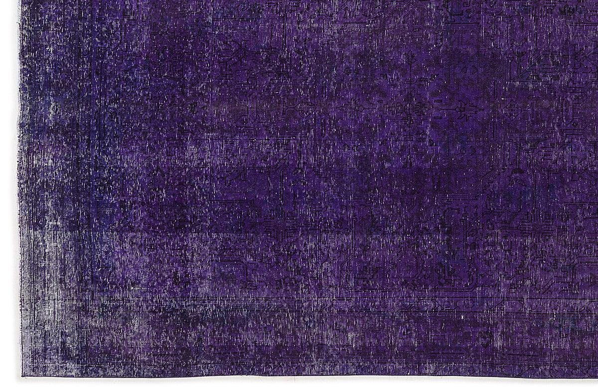 Purple Over Dyed Vintage Rug 6&#39;4&#39;&#39; x 9&#39;3&#39;&#39; ft 194 x 283 cm