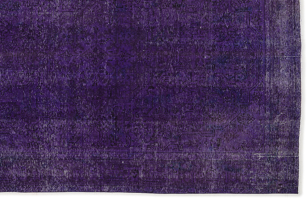 Purple Over Dyed Vintage Rug 6&#39;4&#39;&#39; x 9&#39;3&#39;&#39; ft 194 x 283 cm