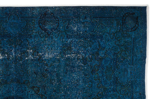 Turquoise  Over Dyed Vintage XLarge Rug 9'6'' x 11'11'' ft 290 x 364 cm