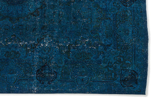 Turquoise  Over Dyed Vintage XLarge Rug 9'6'' x 11'11'' ft 290 x 364 cm