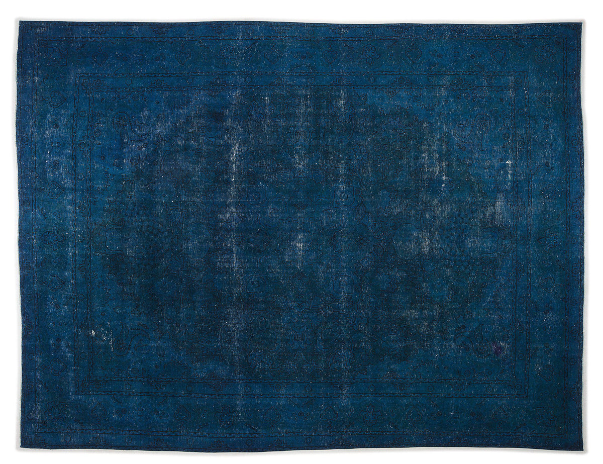 Turquoise  Over Dyed Vintage XLarge Rug 9&#39;7&#39;&#39; x 12&#39;9&#39;&#39; ft 293 x 388 cm
