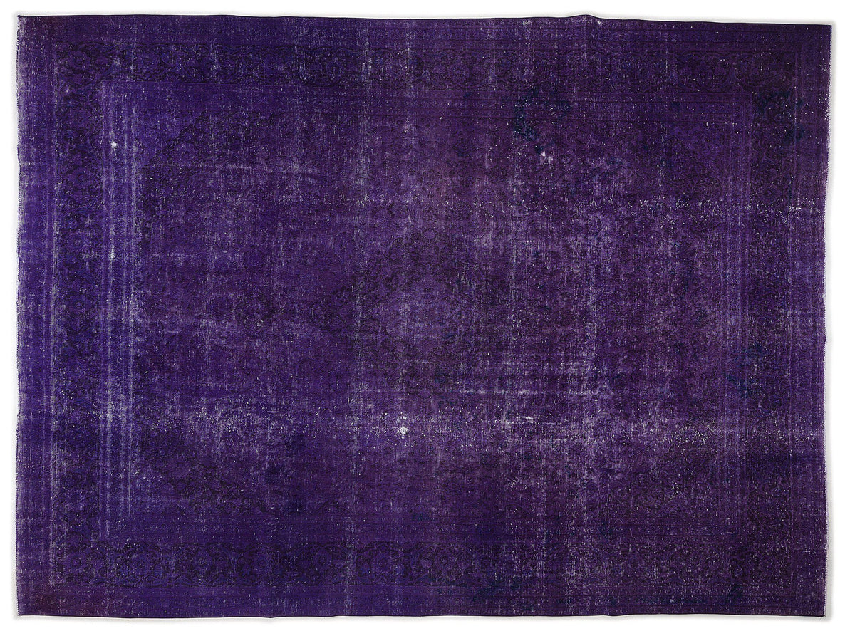 Purple Over Dyed Vintage XLarge Rug 9&#39;8&#39;&#39; x 12&#39;10&#39;&#39; ft 294 x 390 cm