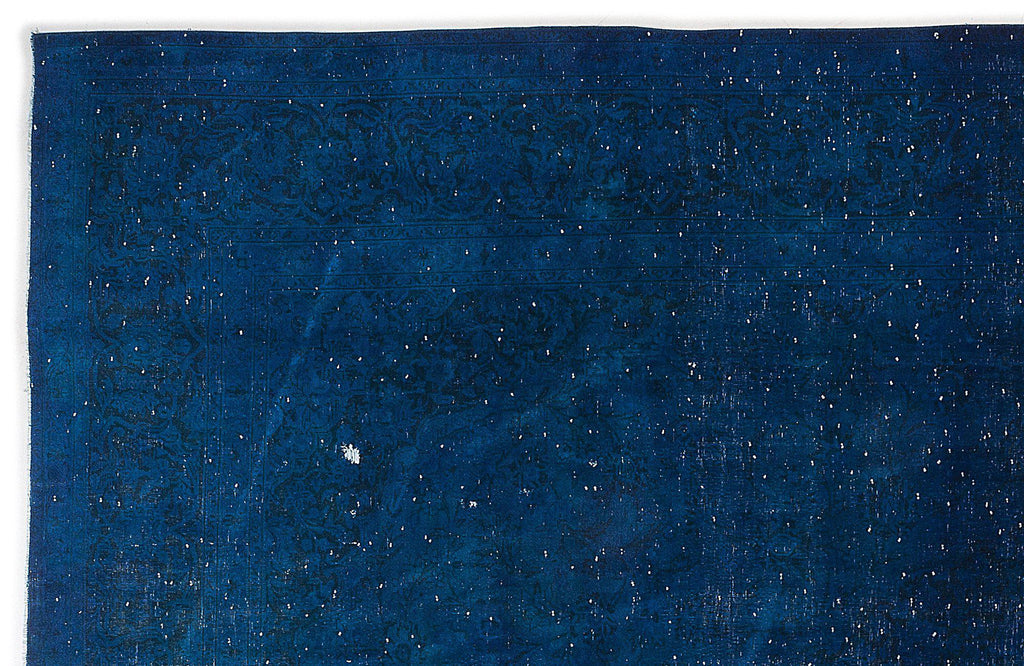 Blue Over Dyed Vintage XLarge Rug 9'6'' x 13'7'' ft 290 x 414 cm